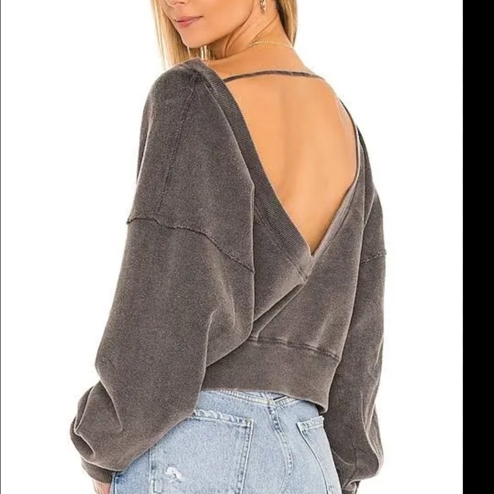 Free People Dark Gray Sweatshirt - Picture 6 of 12